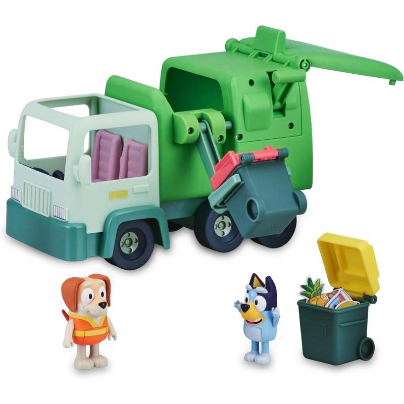 Giochi Preziosi - Bluey Camion Della Spazzatura - Playset Del Camion Della Spazzatura Visto Nella Serie Bluey, Con 2 Personaggi 