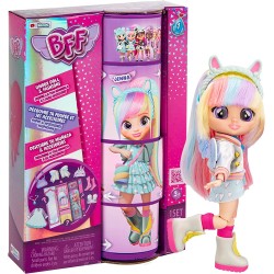 Imc Toys - BFF BY CRY BABIES Jenna, Bambola alla moda da Collezione con Capelli Lunghi, 904361IM