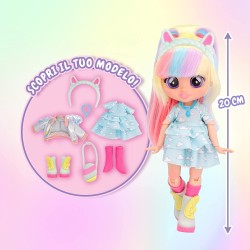 Imc Toys - BFF BY CRY BABIES Jenna, Bambola alla moda da Collezione con Capelli Lunghi, 904361IM