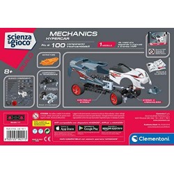 Clementoni- Scienza Build-Hypercar, Set di Costruzioni, Laboratorio Meccanica, Gioco scientifico (Versione in Italiano), Bambini