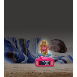 Lexibook, Barbie, Sveglia notturna, Suoni e melodie, Schermo LCD retroilluminato, Luminoso, Snooze, Rosa, RL800BB