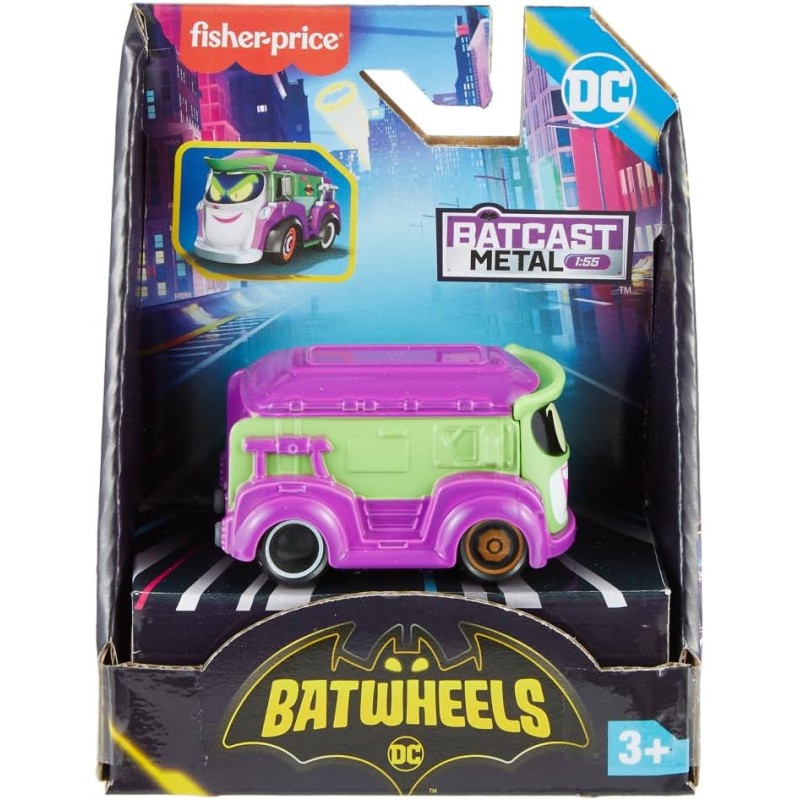 Fischer-Price - DC Batwheels Prank The Joker Van - Veicolo in scala 1:55, Eta 3+, HML14