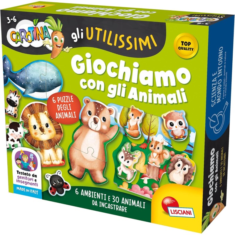 Lisciani Carotina Gli utilissimi giochiamo con gli animali 102853