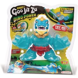 Grandi Giochi - Goo JIT ZU Dino Power DINOGOO, allungabile, con riempimento. Speciale e con luci e suoni, GJT18000.