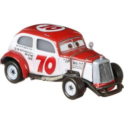 Mattel - Disney Pixar Cars - Duke Coulters Die-Cast 1:55 Colore Bianco/Rosso - FLL95