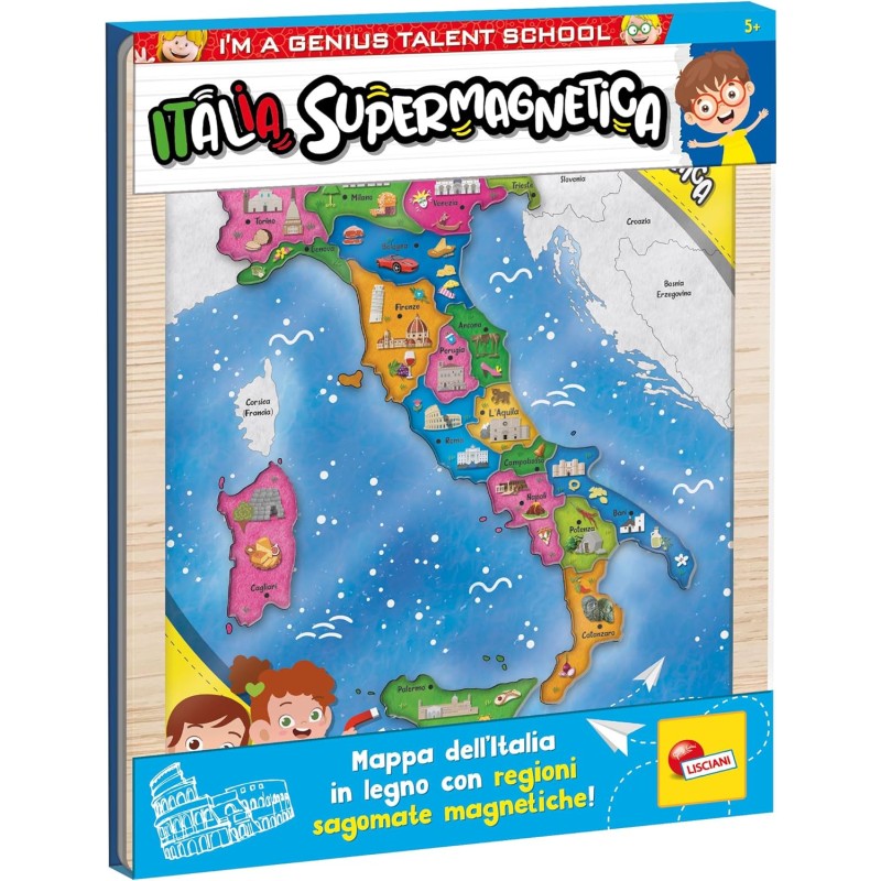 Lisciani Giochi - I m a Genius Italia Supermagnetica, 105496