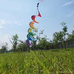 arcobaleno Vento Spinner Vento Colorato Twister Decorazione per Tenda Giardino Prato All aperto