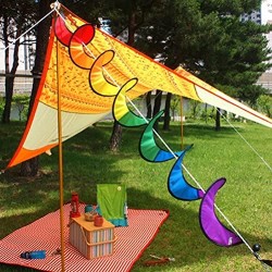 arcobaleno Vento Spinner Vento Colorato Twister Decorazione per Tenda Giardino Prato All aperto