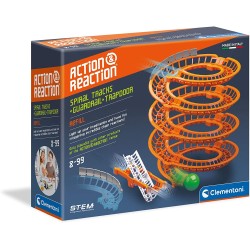 Clementoni - Action & Reaction Binari a Spirale, Costruzioni, Set espansione Pista biglie, Accessorio Azione e Reazione - CL1916