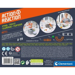 Clementoni - Action & Reaction Binari a Spirale, Costruzioni, Set espansione Pista biglie, Accessorio Azione e Reazione - CL1916