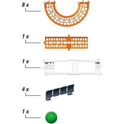 Clementoni - Action & Reaction Binari a Spirale, Costruzioni, Set espansione Pista biglie, Accessorio Azione e Reazione - CL1916