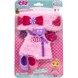 IMC Toys - Cry Babies Outfits Rosa con pelo, 84629