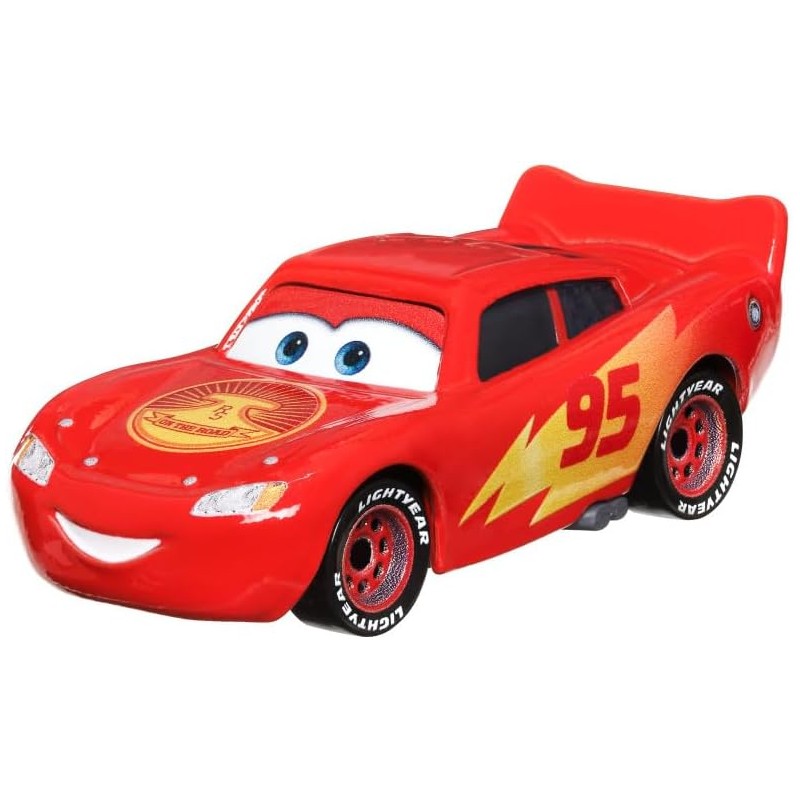 Mattel - Cars 3 - Lightning McQueen con Ruote da Corsa Macchina Giocattolo in Scala Veicolo Die Cast 1:55 - HKY34