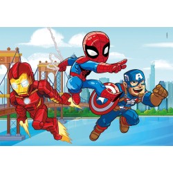 Clementoni - Puzzle Super Heroes Marvel 3x48 pz Other Play for Future Hero, Materiali 100% riciclati - CL25257