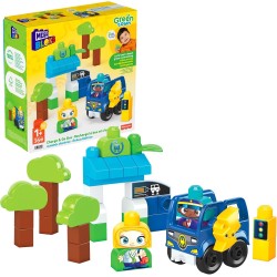 Mega Bloks - Green Town Bus Ecologico Amici Bio - Costruzioni per Bambini - 35 Blocchi - 2 Personaggi da Costruire - Regalo per 