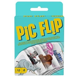 Mattel Pic Flip, 110 Carte da Gioco da Abbinare Fra Loro, Giocattolo per Bambini 7+ Anni, GKD70