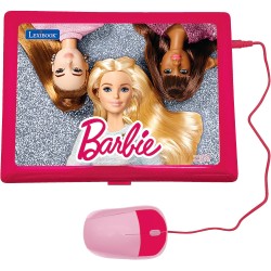 Lexibook - Barbie, Portatile educativo e bilingue in inglese/italiano, con 124 attività per imparare, giochi e musica, Rosa, JC5