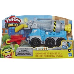 Play-Doh - Autocarro Betoniera (playset Play-Doh Wheels con pasta da modellare color cemento e in 3 colori atossici)