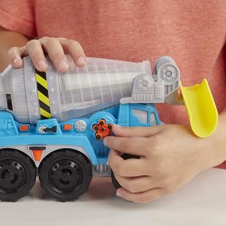 Play-Doh - Autocarro Betoniera (playset Play-Doh Wheels con pasta da modellare color cemento e in 3 colori atossici)