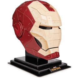 4D Puzzle - Kit di Modellismo per Puzzle 3D Marvel di Iron Man da 96 pezzi con Supporto, Elmo di Iron Man Decorazione da Tavolo