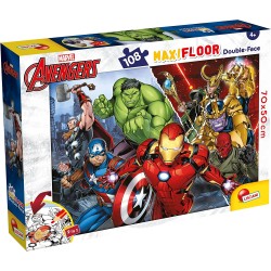 Lisciani Giochi - Marvel Avengers Puzzle Double Face Maxi Floor 108 - LI99771