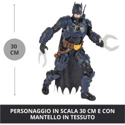 DC Comics, Action Figure Batman Adventures, Supereroe Giocattolo in Scala, Personaggio Batman Alto 30 cm, Supereroe con 16 Acces