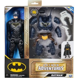 DC Comics, Action Figure Batman Adventures, Supereroe Giocattolo in Scala, Personaggio Batman Alto 30 cm, Supereroe con 16 Acces