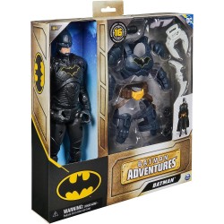 DC Comics, Action Figure Batman Adventures, Supereroe Giocattolo in Scala, Personaggio Batman Alto 30 cm, Supereroe con 16 Acces