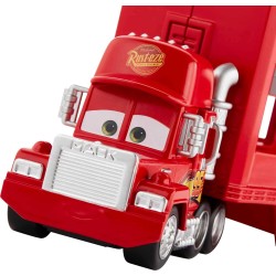 CARS - Mack Mini Racers Trasportatore, include veicolo die-cast di Saetta McQueen, trasporta fino a 18 veicoli, GNW34