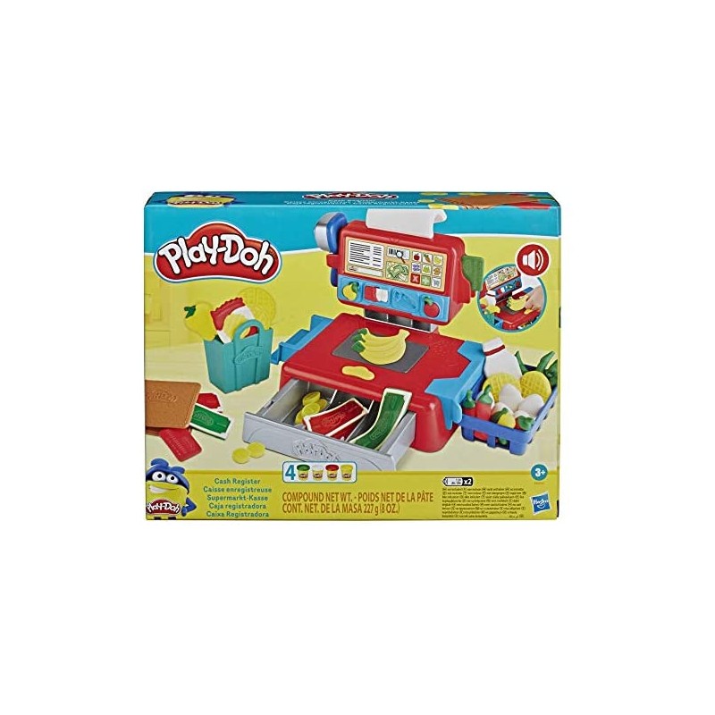 Hasbro Play-Doh - Il Registratore di Cassa Playset con Suoni Divertenti, Accessori e 4 Colori di Pasta da Modellare