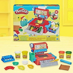 Hasbro Play-Doh - Il Registratore di Cassa Playset con Suoni Divertenti, Accessori e 4 Colori di Pasta da Modellare