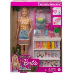 Mattel - Barbie - Playset Chioschetto dei Frullati con Bambola Bionda, Bar e Tanti Accessori, Giocattolo per Bambini 3+Anni - GR