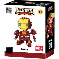 Nice Group - Mattoncini, Eroe con Armatura Heroes Bricks Red-Gold Soldier, 195 pezzi - 78105