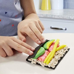 Play-Doh - Sushi (playset con 9 vasetti di Pasta da Modellare e bento Box, Linea Kitchen Creations)