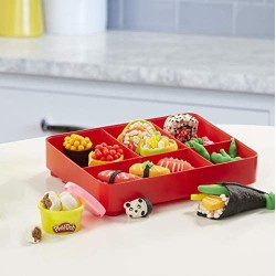 Play-Doh - Sushi (playset con 9 vasetti di Pasta da Modellare e bento Box, Linea Kitchen Creations)