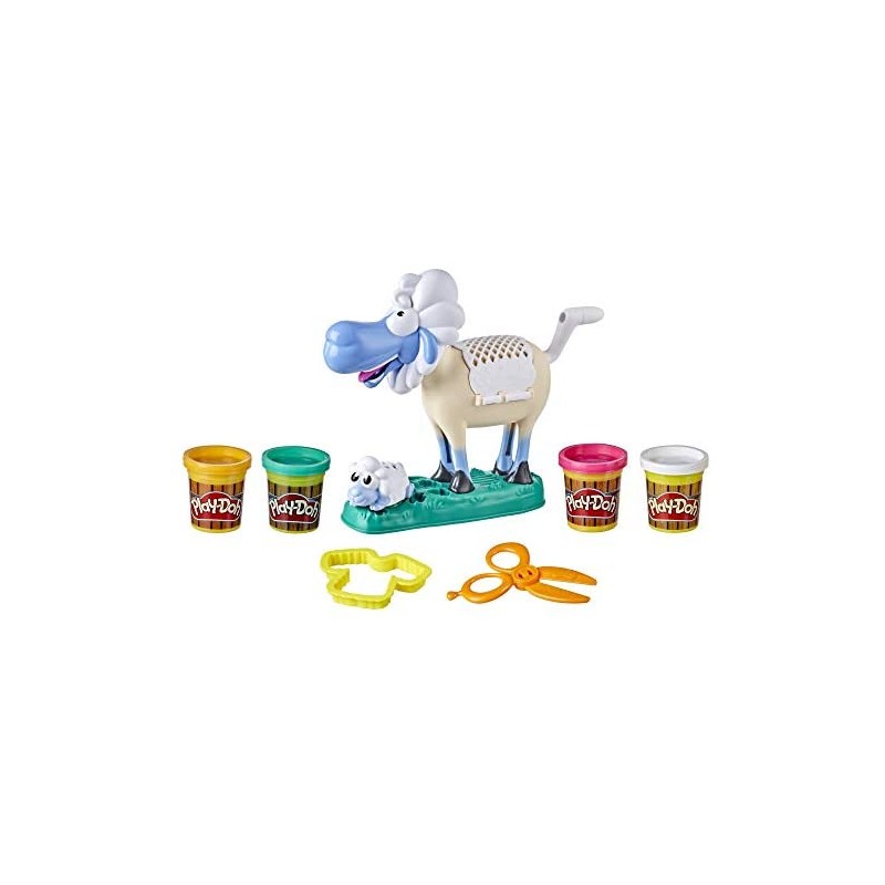 Hasbro Play-Doh - La Pecorella Lanella (Animal Crew con Suoni Divertenti e 4 Colori di Pasta da Modellare Play-Doh)