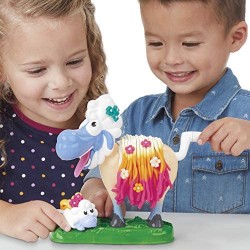 Hasbro Play-Doh - La Pecorella Lanella (Animal Crew con Suoni Divertenti e 4 Colori di Pasta da Modellare Play-Doh)