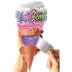 Grandi Giochi - Unicones Serie 2, cono gelato che nasconde un unicorno con accessori, 12 personaggi assortiti - UNR01011