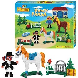 Hama 3136 - Confezione Regalo Pony, Circa 4000 gelperlen e Due Tavole forate