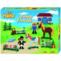 Hama 3136 - Confezione Regalo Pony, Circa 4000 gelperlen e Due Tavole forate