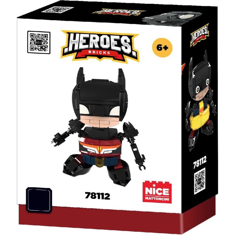 Nice Group - Mattoncini, Eroe dal Mantello Nero Giustiziere della Notte Heroes Bricks Masked Soldier, 243 pezzi - 78112