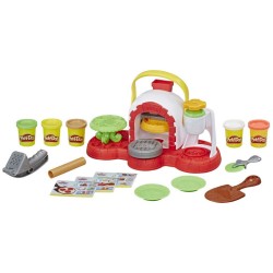 play-doh - la pizzeria (playset con 5 vasetti di pasta da modellare, versione 2019), multicolore, e4576eu4