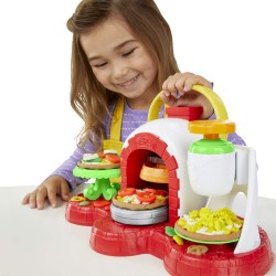 play-doh - la pizzeria (playset con 5 vasetti di pasta da modellare, versione 2019), multicolore, e4576eu4