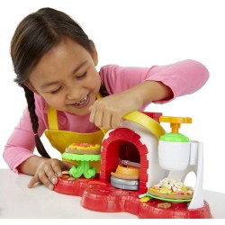 play-doh - la pizzeria (playset con 5 vasetti di pasta da modellare, versione 2019), multicolore, e4576eu4