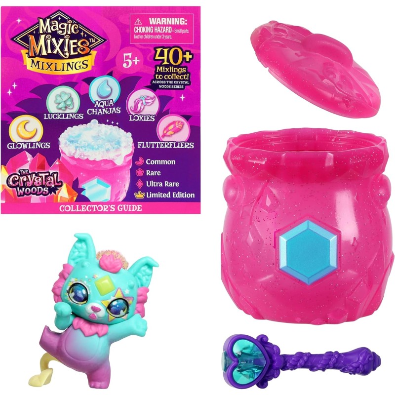 Giochi Preziosi - Magic Mixies Mixlings - Single Pack Crystal Woods Mini Calderone Con Nuove Funzioni Magiche Tutte Da Scoprire 