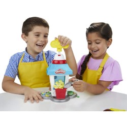 play-doh- kitchen creations popcorn party set con 6 vasetti di pasta da modellare, multicolore, e5110eu5