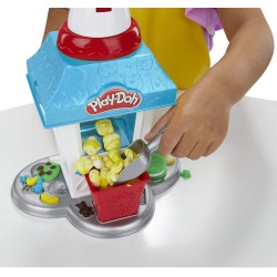 play-doh- kitchen creations popcorn party set con 6 vasetti di pasta da modellare, multicolore, e5110eu5