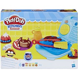 Hasbro - Play-Doh - Set per la Colazione, Playset con 6 vasetti di Pasta da Modellare e 10 Accessori, B9739EU4