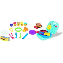 Hasbro - Play-Doh - Set per la Colazione, Playset con 6 vasetti di Pasta da Modellare e 10 Accessori, B9739EU4