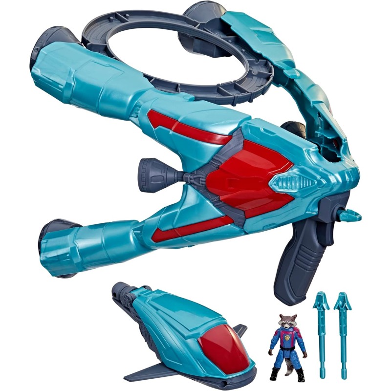 Hasbro - Marvel Guardiani della Galassia Vol. 3, Navicella Spaziale, Action Figure con Veicolo e Accessorio Blaster - F65885L00